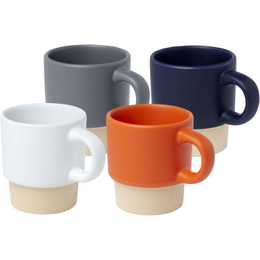 Logotrade liikelahja mainoslahja kuva: Olympia 130 ml:n pinottava savipohjainen espressokuppi