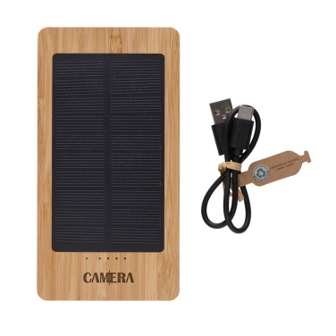 Logotrade liikelahjat mainoslahjat tuotekuva: Sunwick 10.000 mAh bambuinen aurinkovoimapankki