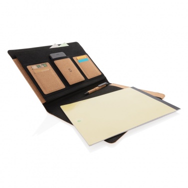 Logo trade liikelahja kuva: Deluxe korkki portfolio A4 kynällä