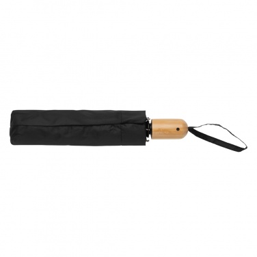 Logo trade liikelahjat tuotekuva: 21" Impact AWARE™ RPET 190T auto open/close bambusateenvarjo