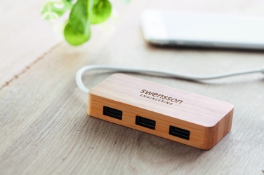 Logotrade mainoslahjat ja liikelahjat tuotekuva: Bambu USB- keskitin