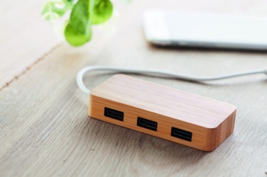 Logo trade mainostuote kuva: Bambu USB- keskitin