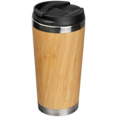 Logotrade mainoslahjat kuva: Ruostumattomasta teräksestä valmistettu muki BAMBOOGARDEN 400 ml