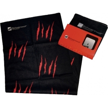 Logo trade liikelahja kuva: Monikäyttöinen huivi BANDANA Schwarzwolf