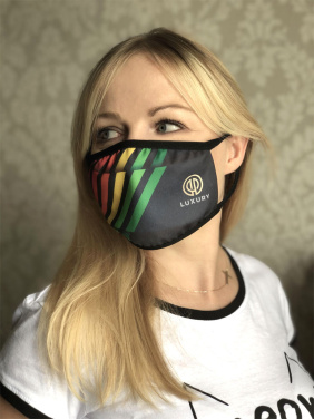 Logo trade mainostuote kuva: MARS PRO puuvillanaamari (koko M), jossa on tasku ja HEPA-suodatin. 1380165