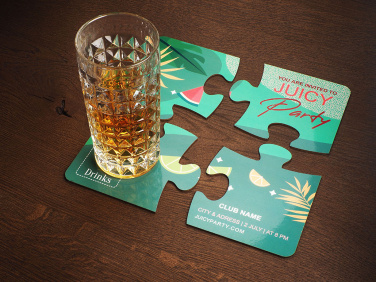 Logo trade mainoslahja ja liikelahja tuotekuva: 4 PUZZLE-lasialustan sarja 1835117