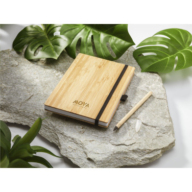 Logo trade liikelahjat mainoslahjat kuva: BambooPlus Paper Notebook A5 - Inkless Pen