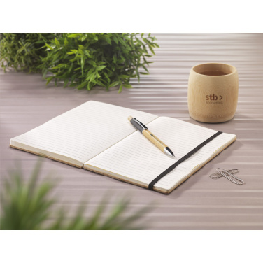 Logo trade mainostuotet tuotekuva: Bamboo Journal Naked Spine Paper Notebook A5