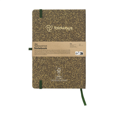 Logo trade mainostuotet tuotekuva: TeaGround korkkipaperi muistikirja A5
