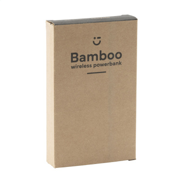 Logo trade liikelahjat tuotekuva: Bamboo 8000 Wireless Powerbank langaton laturi