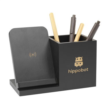 Logo trade liikelahja kuva: Bamboo Boss 15W laturi/kynäpidike