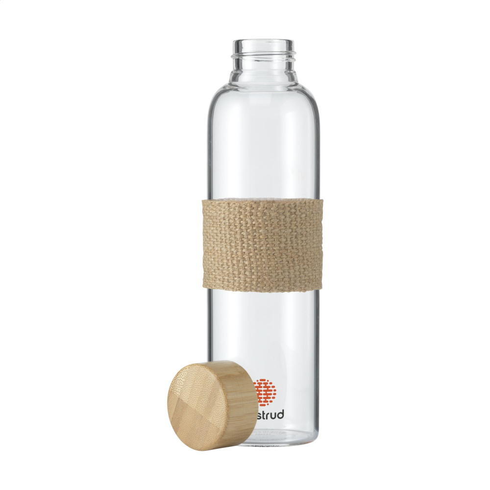 Logo trade mainoslahja ja liikelahja tuotekuva: Senga Glass Bamboo 500 ml juomapullo