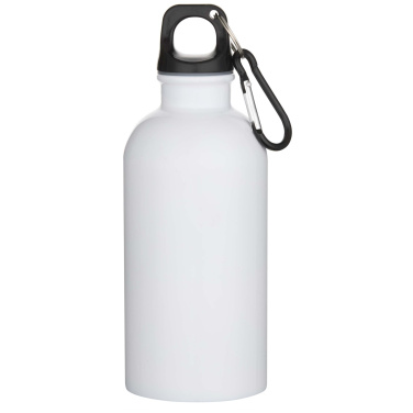 Logo trade liikelahja kuva: Oregon 400 ml:n RCS-sertifioitu, yksiseinämäinen, ruostumattomasta teräksestä valmistettu sublimaatiopainettu vesipullo karabiinihaalla