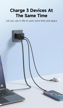 Logo trade mainostuote kuva: Urban Vitamin Mendocino – 65 W GaN-laturi