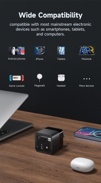 Logo trade mainostuotet tuotekuva: Urban Vitamin Mendocino – 65 W GaN-laturi