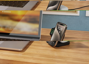 Logo trade liikelahja kuva: Urban Vitamin Arcadia RCS rplast 15W 3in1 magn. laturi