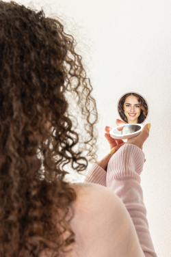 Logotrade mainoslahja ja liikelahja kuva: Lumora RCS -LED-meikkipeili, ladattava, kierrätysmuovia