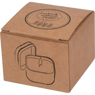 Logo trade mainoslahjat tuotekuva: Kynttilä peltisessä säilytysrasiassa PRAHAA