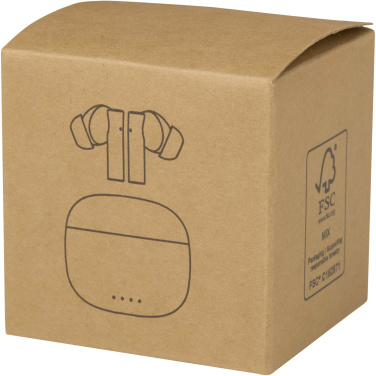 Logo trade mainoslahja kuva: Alterf kierrätysmuovista valmistetut langattomat True Wireless Bluetooth® -kuulokkeet silikonisilla korvasovittimilla