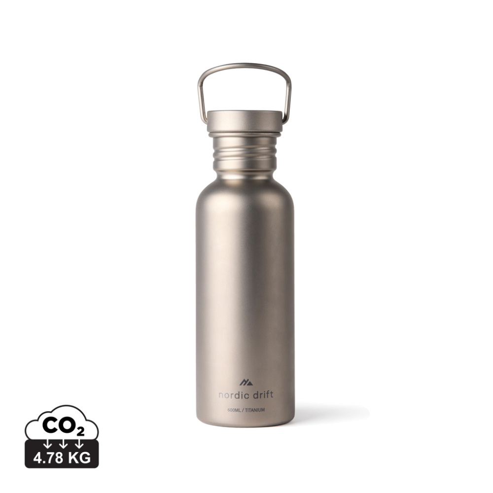 Logo trade liikelahjat mainoslahjat kuva: Nordic Drift Trail -ultrakevyt titaanijuomapullo 600 ml
