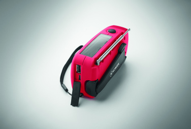 Logo trade liikelahja mainoslahja tuotekuva: Radio SOS LED-taskulampulla