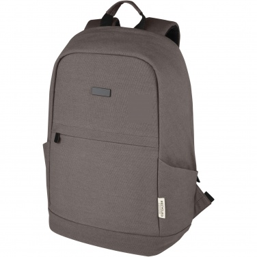 Logotrade reklaminės dovanos nuotrauka: Joey 15,6" GRS perdirbtos drobės nuo vagystės nešiojamojo kompiuterio kuprinė 18L