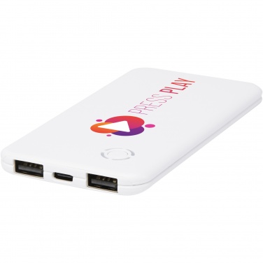 Logotrade verslo dovanos nuotrauka: Lieknas 4000 mAh plonas dvigubas maitinimo blokas
