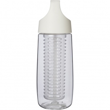 Logotrade dovana nuotrauka: HydroFruit 700 ml perdirbto plastiko sportinis buteliukas su atverčiamu dangteliu ir infuzija