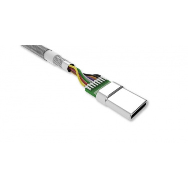 Logotrade reklaminiai produktai nuotrauka: Nailono duomenų perdavimo kabelis LK30 Type - C Quick Charge 3.0