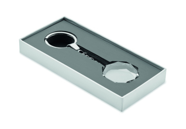 Logotrade dovana nuotrauka: Apvalus stiklinis apdovanojimų raktų pakabukas