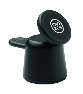 Logotrade verslo dovanos nuotrauka: 3 viename belaidis įkroviklis 15 W