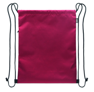 Logotrade verslo dovanos nuotrauka: Raišteliu užtraukiamas krepšys iš 420D RPET audinio