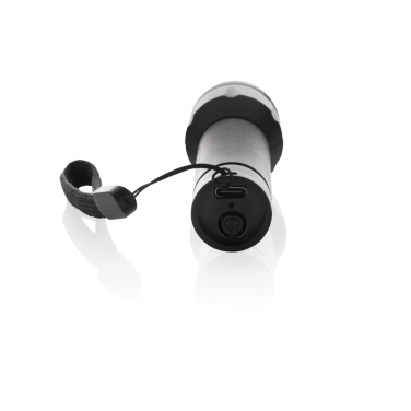 Logotrade reklaminiai produktai nuotrauka: „Flara RSC“ perdirbto plastiko USB įkraunamas žibintuvėlis