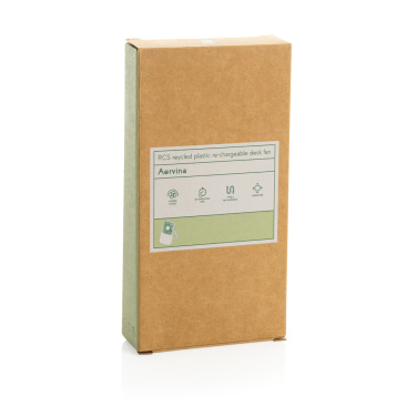 Logotrade reklaminės dovanos nuotrauka: „Aervina RCS“ perdirbto plastiko įkraunamas stalo ventiliatorius