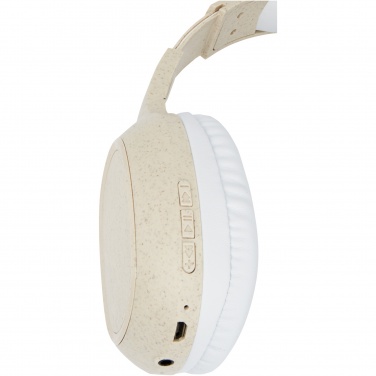 Logotrade dāvanas foto: Riff kviešu salmu Bluetooth® austiņas ar mikrofonu