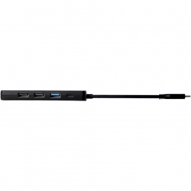 Logotrade dāvanas foto: Loop RCS pārstrādāta plastmasas multivides adapteris USB 2.0-3.0 ar HDMI portu