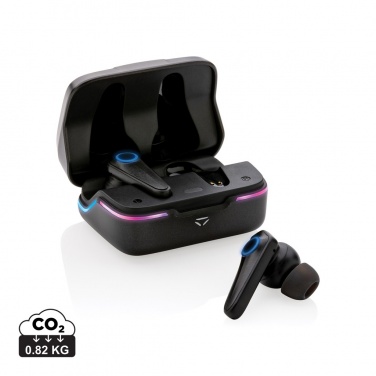 Logotrade biznesa dāvanas foto: RGB spēļu austiņas ar ENC