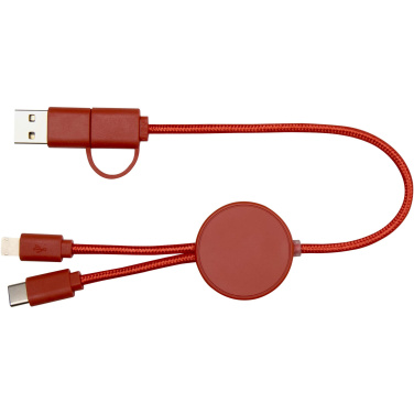 Logotrade dāvanas foto: Citala 5-in-1 pārstrādāta plastmasas 30 cm datu sinhronizācija un 27W ātrās uzlādes kabelis