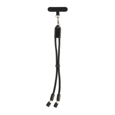 Logotrade korporatīvās dāvanas foto: LoopAmp RCS RPET regulējama telefona siksniņa ar 60 W kabeli
