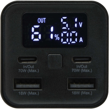 Logotrade ziemassvētku dāvanas foto: Acamar 20.000 mAh 70W pārstrādāta alumīnija klēpjdatora pārnēsājamais akumulators