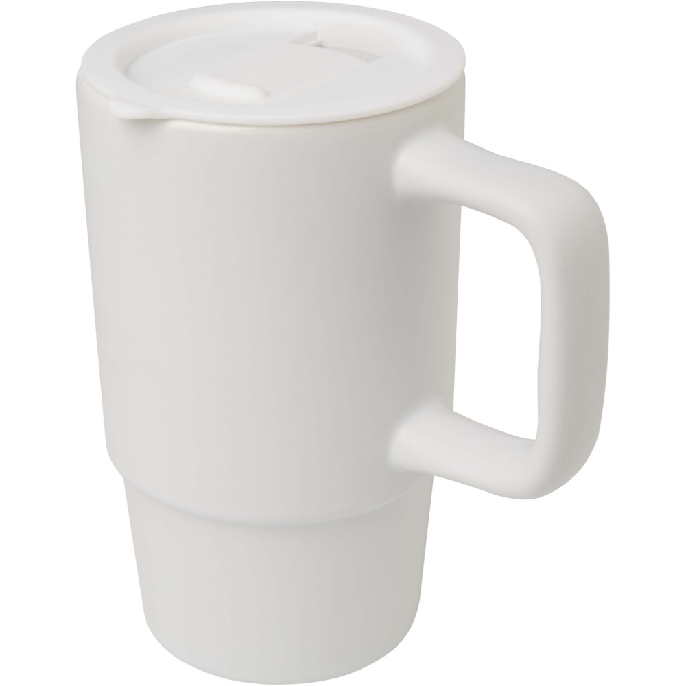 Logotrade dāvanas foto: Carter 450 ml keramikas krūze ar plastmasas vāku