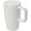 Carter 450 ml keramikas krūze ar plastmasas vāku, Balts