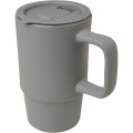 Carter 450 ml keramikas krūze ar plastmasas vāku, Pelēks