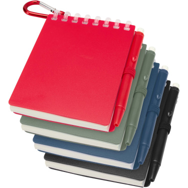 Logotrade ziemassvētku dāvanas foto: Lig Mini pārstrādātu mīksto vāku piezīmju grāmatiņas un lodīšu pildspalvas komplekts āra lietošanai (melna tinte)