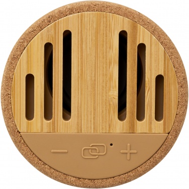 Логотрейд pекламные cувениры картинка: Bluetooth®-колонка Cerris из пробкового дуба мощностью 5 Вт