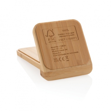 Лого трейд pекламные продукты фото: Подставка для беспроводной зарядки Bamboo 5 Вт