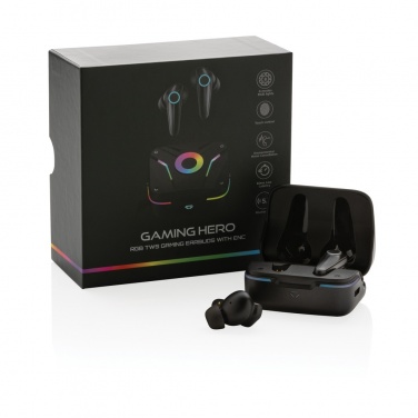 Лого трейд бизнес-подарки фото: Игровые наушники с RGB-подсветкой и ENC