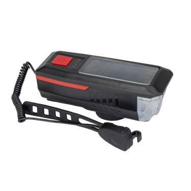 Лого трейд бизнес-подарки фото: Солнечный велосипедный фонарь с клаксоном, MC-5