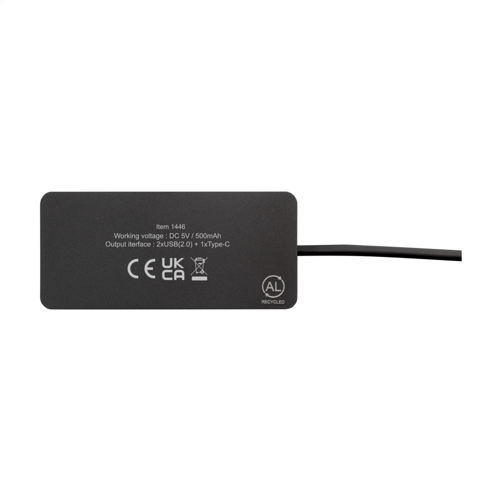 Лого трейд pекламные cувениры фото: USB-концентратор Tecco GRS из переработанного алюминия