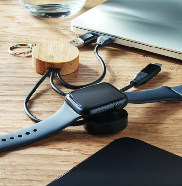 Логотрейд pекламные подарки картинка: Key ring with 4 in 1 60W cable